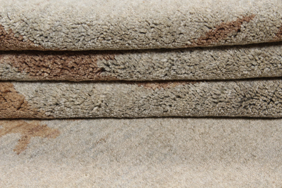 Beige Gabbeh Rug with Branch Motifs, 306 × 249 cm, view 9.