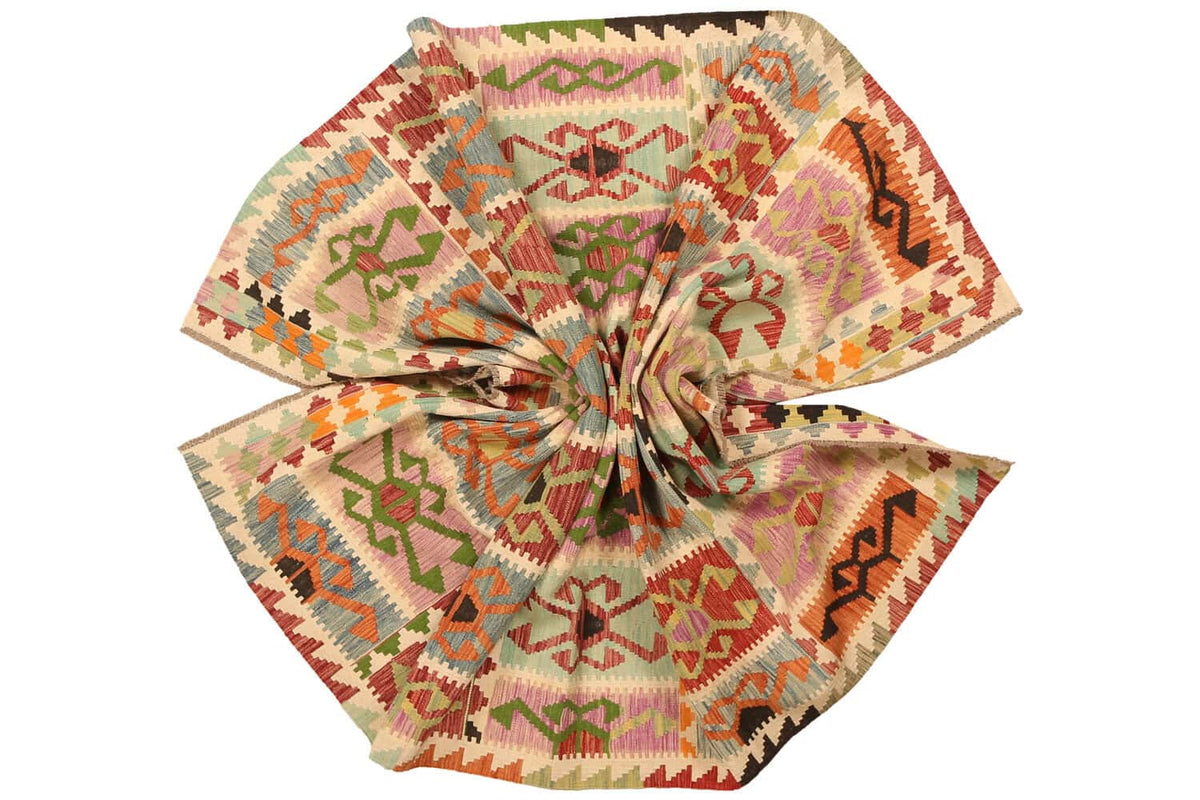Geometric Panel Kilim Rug, 308 × 204 cm — view 10