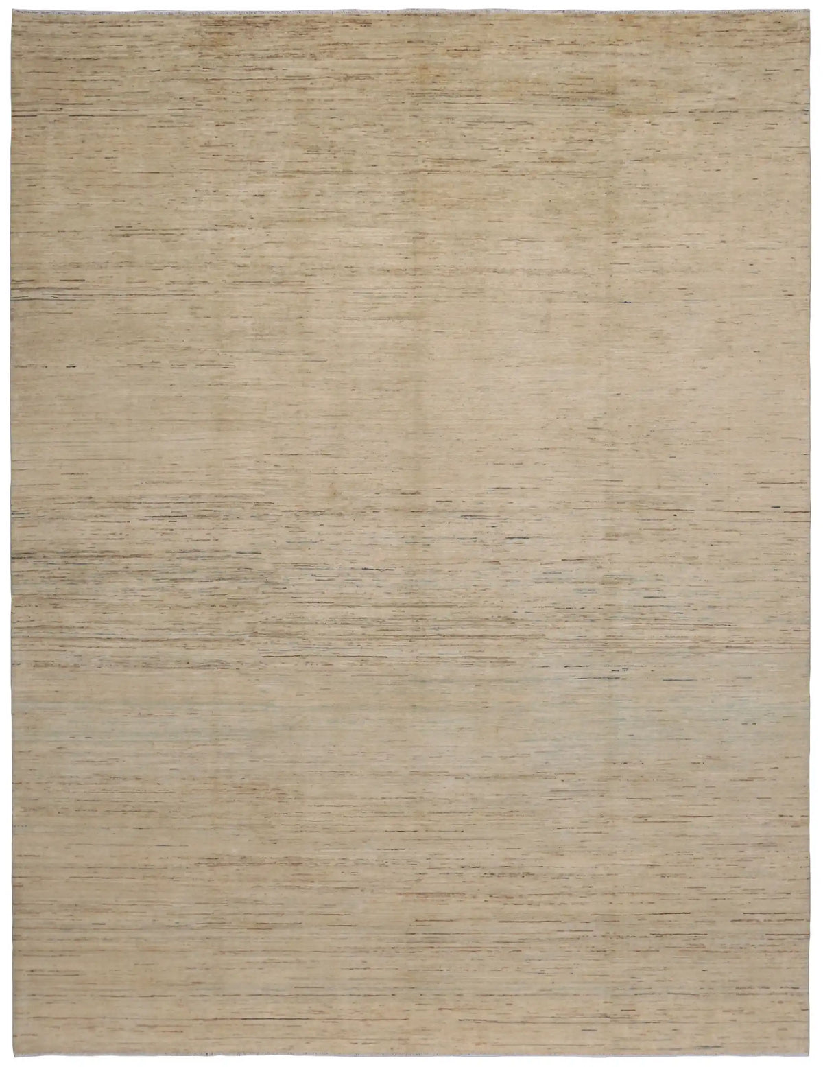 Light Wool Rug with Cream Tonal Variation, 386 × 298 cm, overall view.