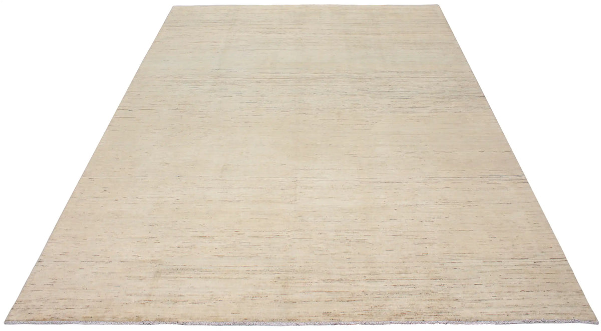 Light Wool Rug with Cream Tonal Variation, 386 × 298 cm, view 2.