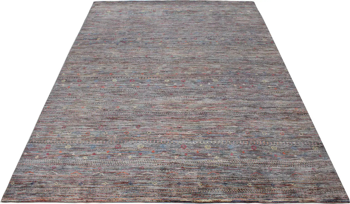 Charcoal Atash Rug with Color Flecks, 420 × 305 cm, view 2.