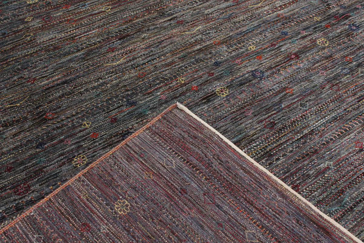 Charcoal Atash Rug with Color Flecks, 420 × 305 cm, view 6.