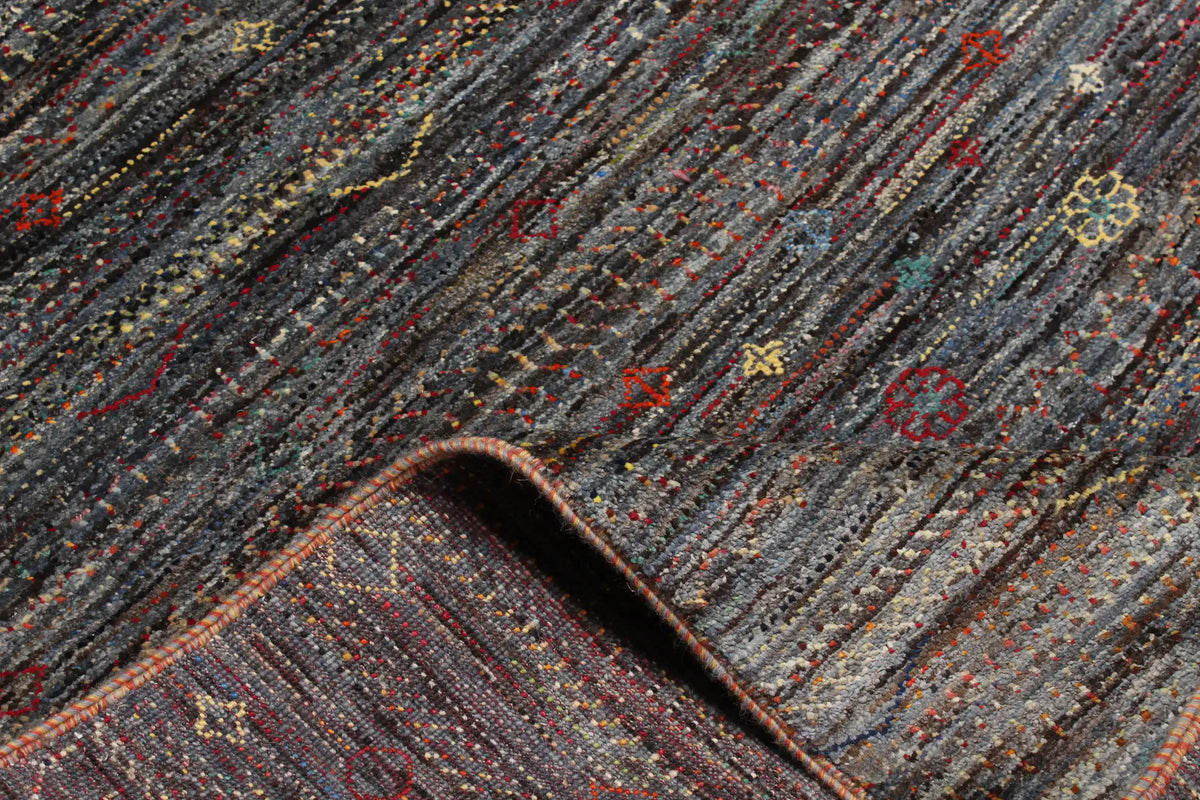 Charcoal Atash Rug with Color Flecks, 420 × 305 cm, view 8.