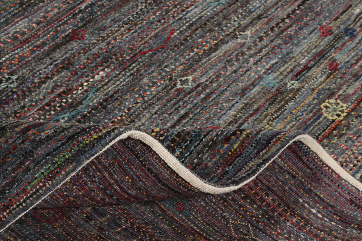 Charcoal Atash Rug with Color Flecks, 420 × 305 cm, view 9.