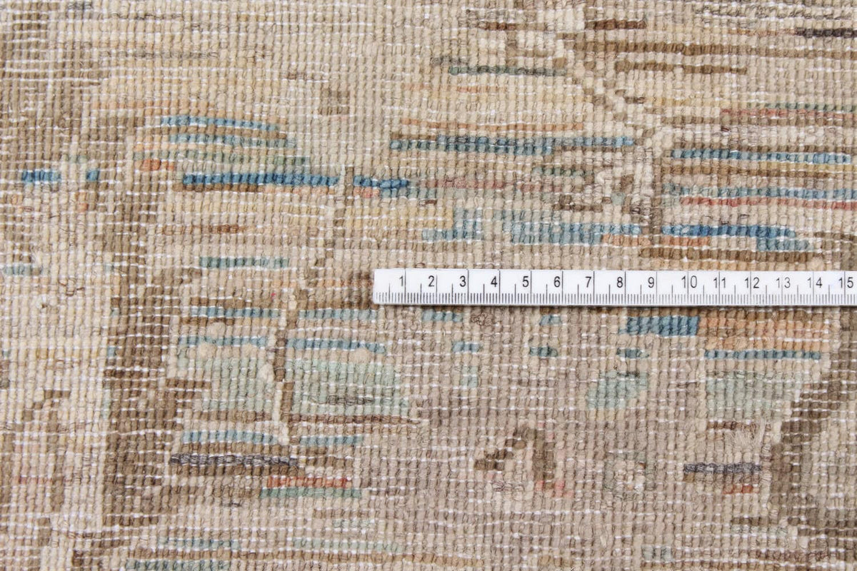 Light Cream Floral Afghan Wool Rug, 296 × 244 cm, view 6.