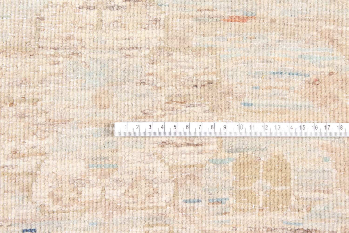 Cream & Pastel Blue Abstract Wool Rug, 352 × 252 cm, view 4.