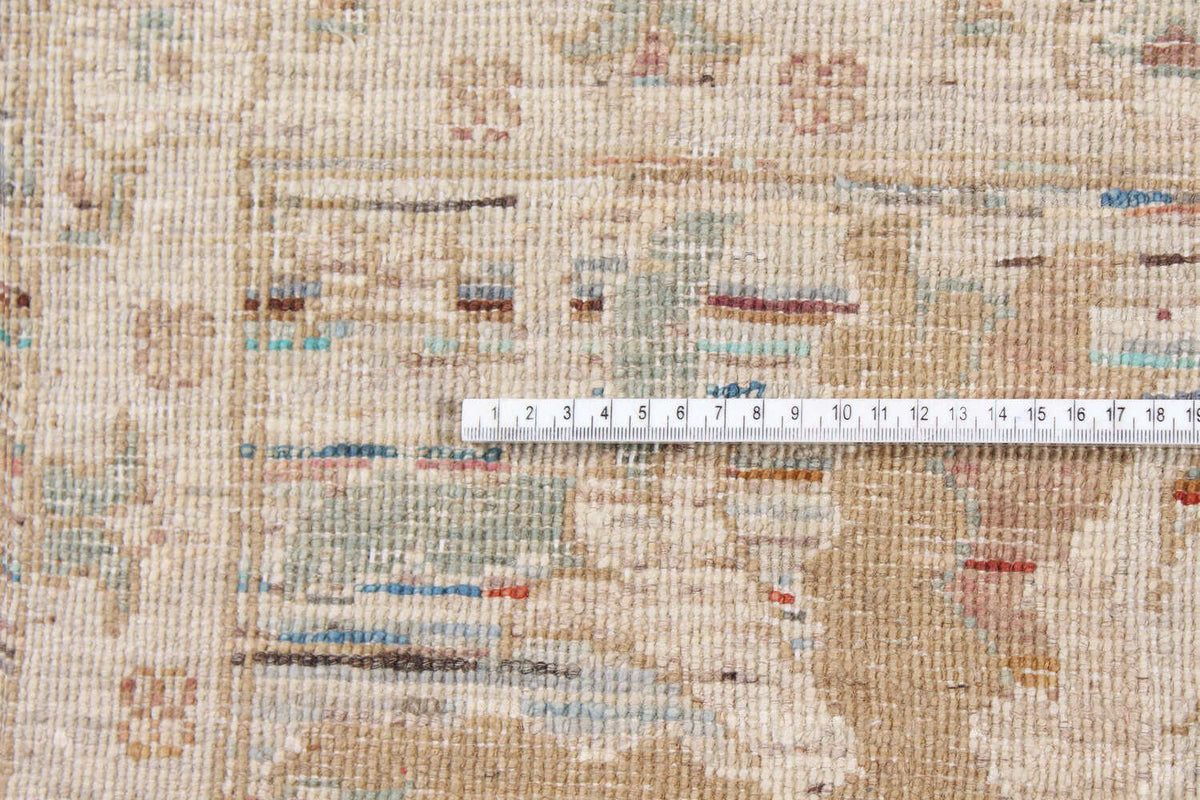 Cream Afghan Rug with Delicate Flowers, 352 × 253 cm, view 4.