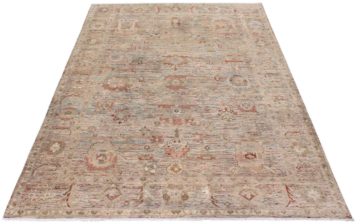 Afghan Rug with Small Red Medallions, 343 × 255 cm, view 2.