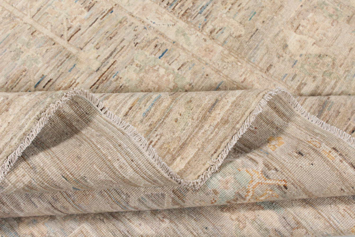 Sand Afghan Wool Rug with Fine Motifs, 332 × 254 cm, view 4.