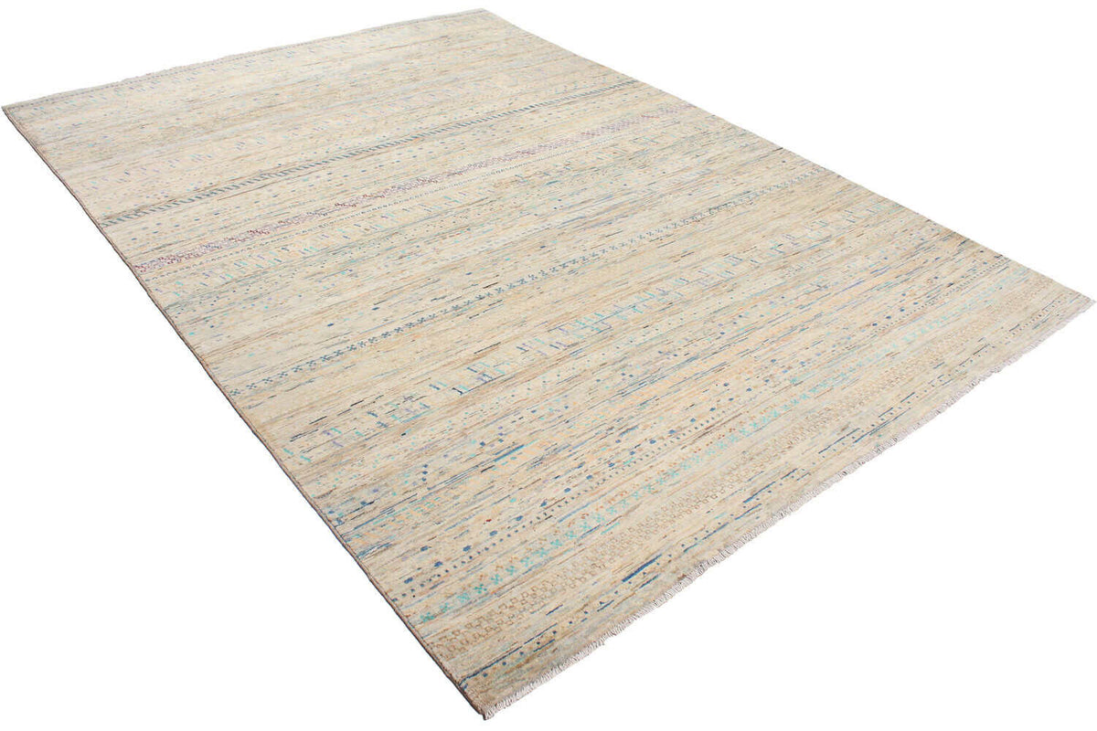 Afghan Rug with Geometric Rows & Diamonds, 350 × 252 cm, view 3.