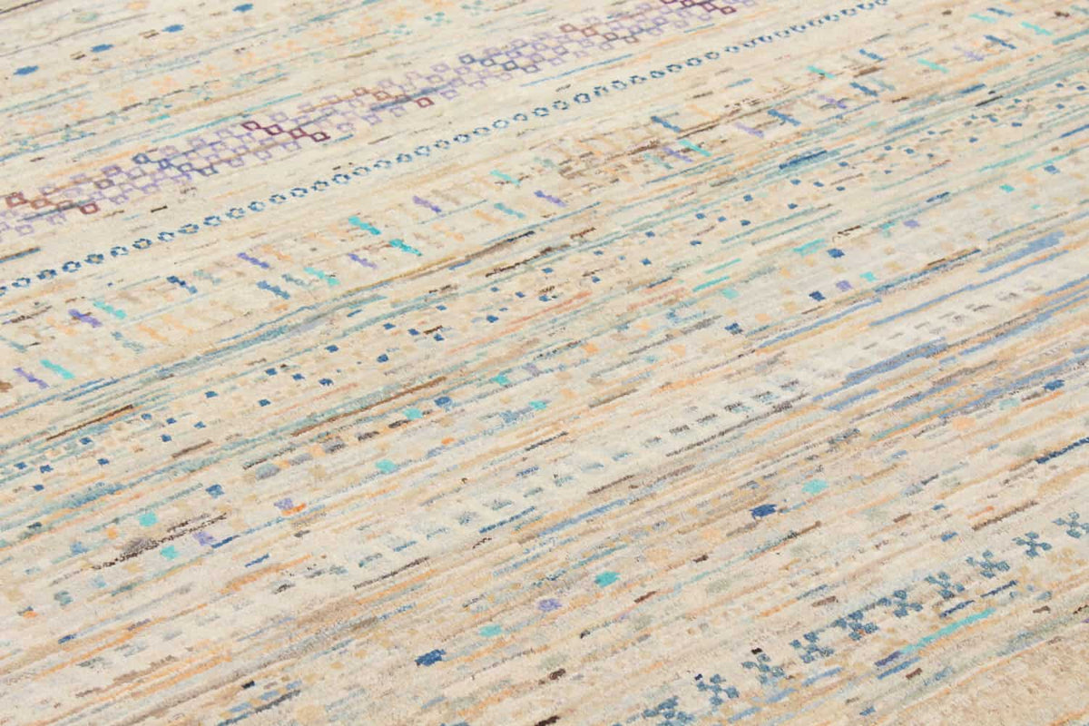 Afghan Rug with Geometric Rows & Diamonds, 350 × 252 cm, view 5.