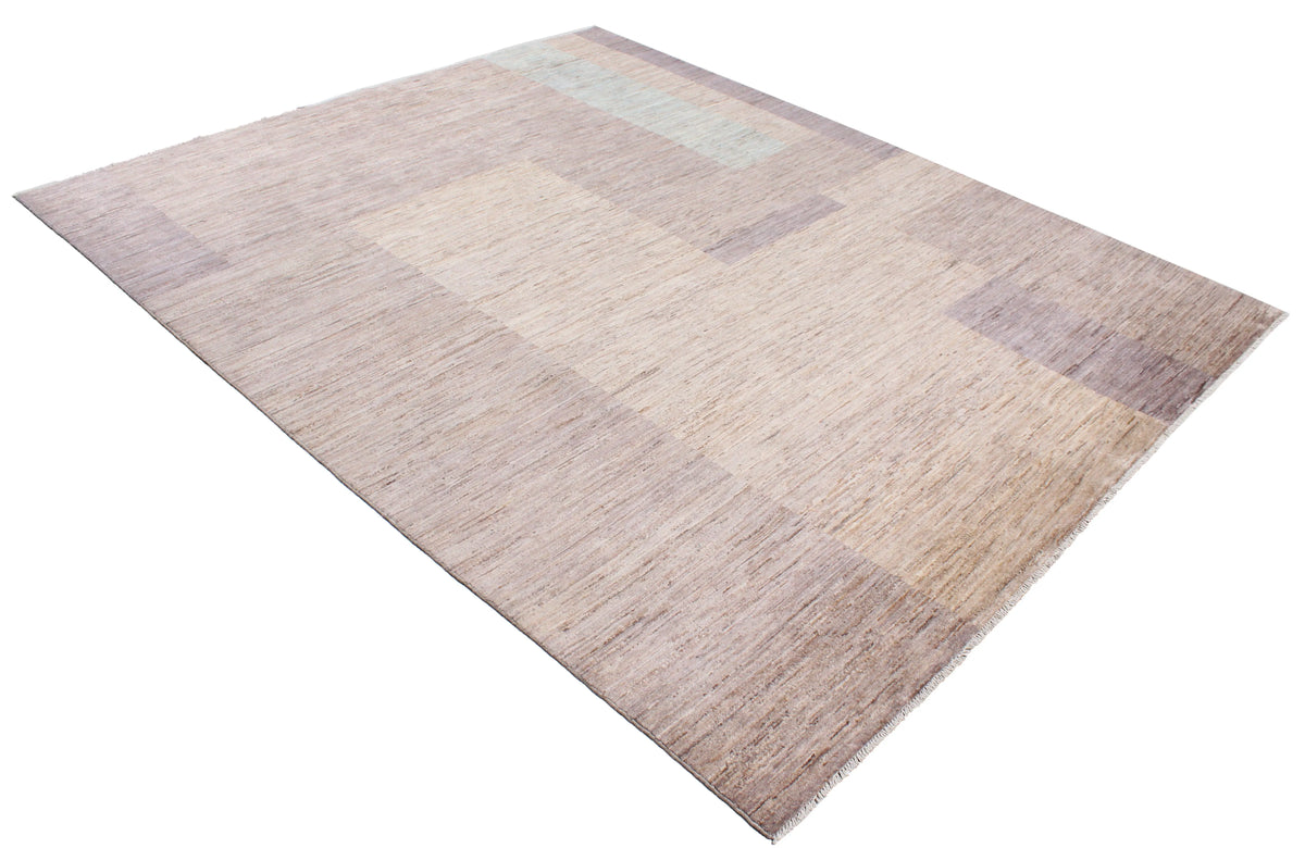 Rose Beige Afghan Rug with Broad Stripes, 301 × 249 cm, view 3.