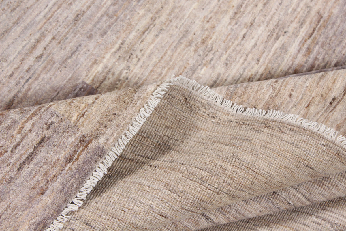Rose Beige Afghan Rug with Broad Stripes, 301 × 249 cm, view 8.