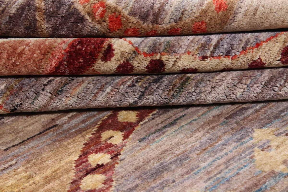 Mauve Medallion Rug with a Red Border, 352 × 257 cm, view 7.