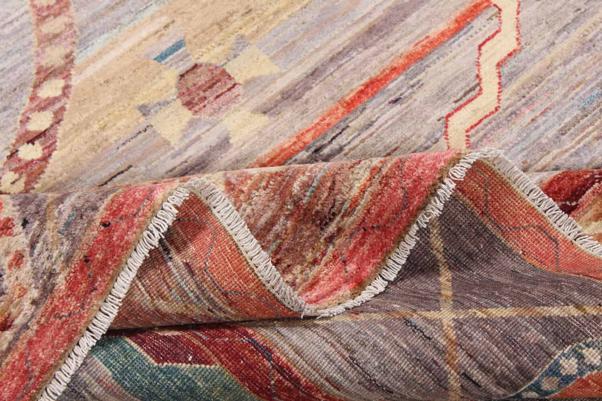 Mauve Medallion Rug with a Red Border, 352 × 257 cm, view 4.