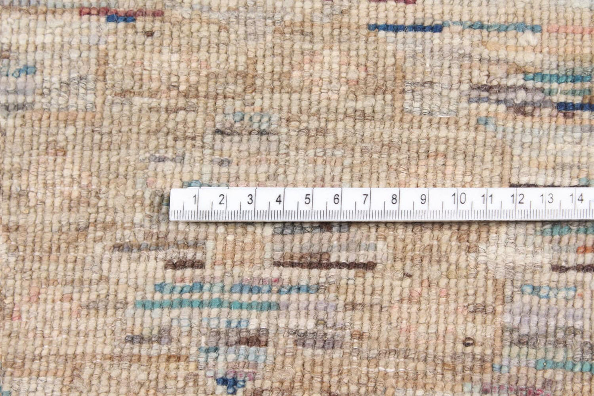 Light Afghan Rug with Apricot Flowers, 352 × 250 cm, view 5.