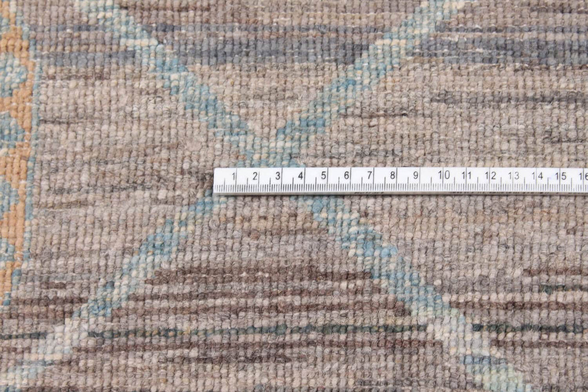 Red & Gray Medallion Rug with Blue Accents, 373 × 260 cm, view 5.