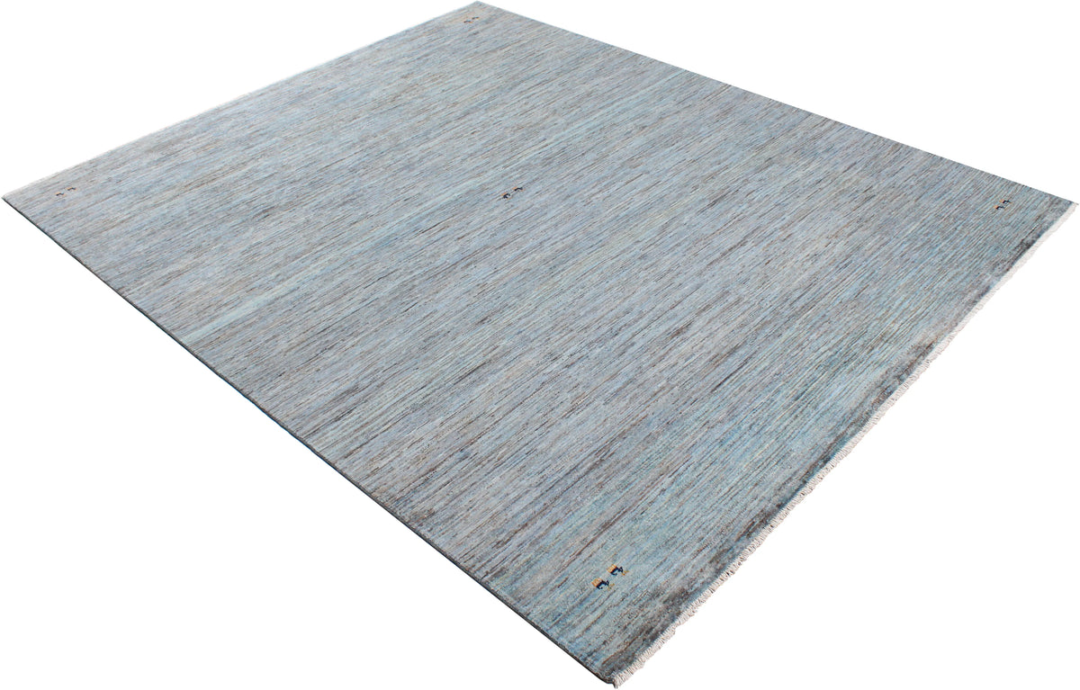 Blue Afghan Wool Rug with Fine Mottling, 298 × 245 cm, view 3.