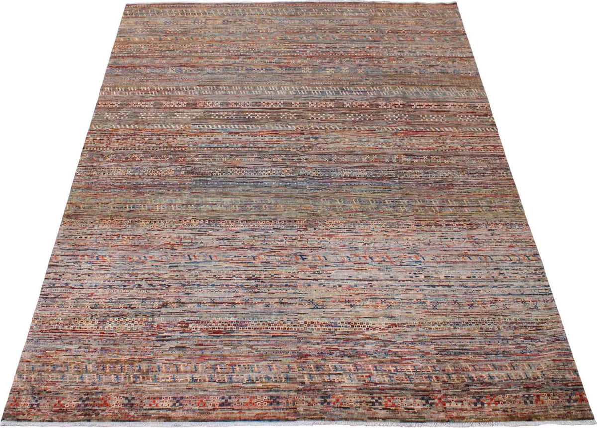 Multicolor Art Deco Rug with Dark Details, 299 × 251 cm, view 3.