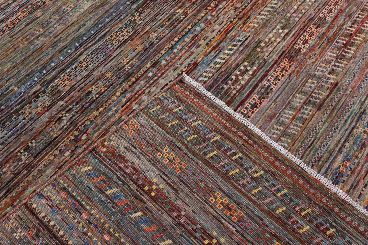 Multicolor Art Deco Rug with Dark Details, 299 × 251 cm, view 5.