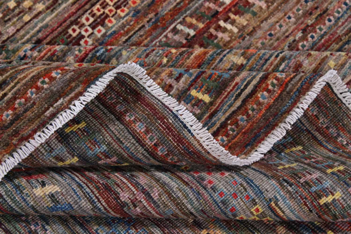 Multicolor Art Deco Rug with Dark Details, 299 × 251 cm, view 2.