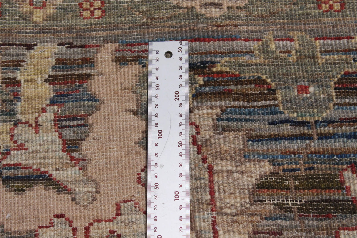 Dark Brown Afghan Rug with Floral Motifs, 387 × 299 cm, view 4.