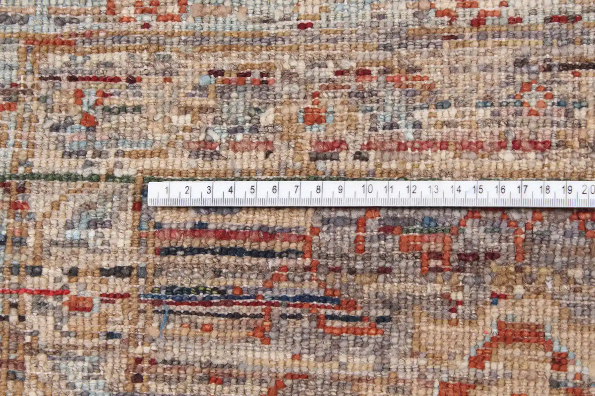 Rust Brown Afghan Rug with Small Flowers, 347 × 272 cm, view 4.