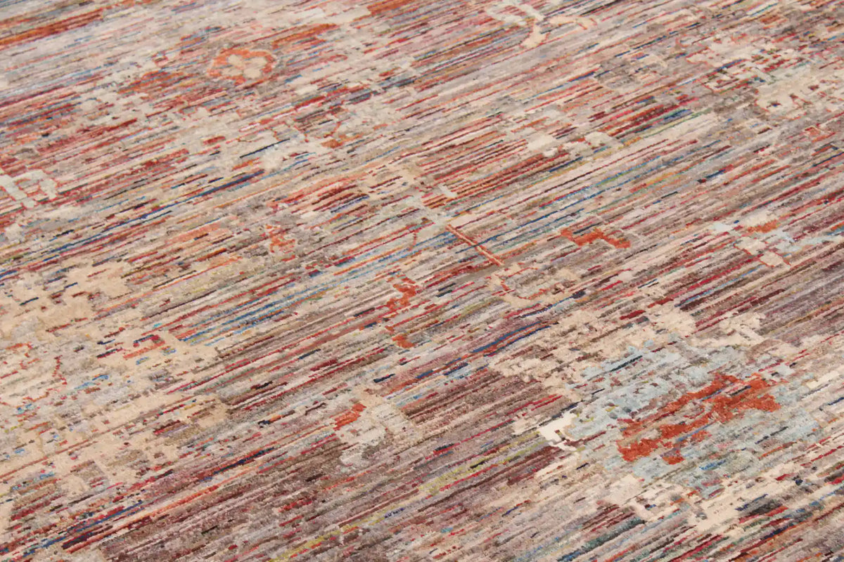 Rust Brown Afghan Rug with Small Flowers, 347 × 272 cm, view 6.