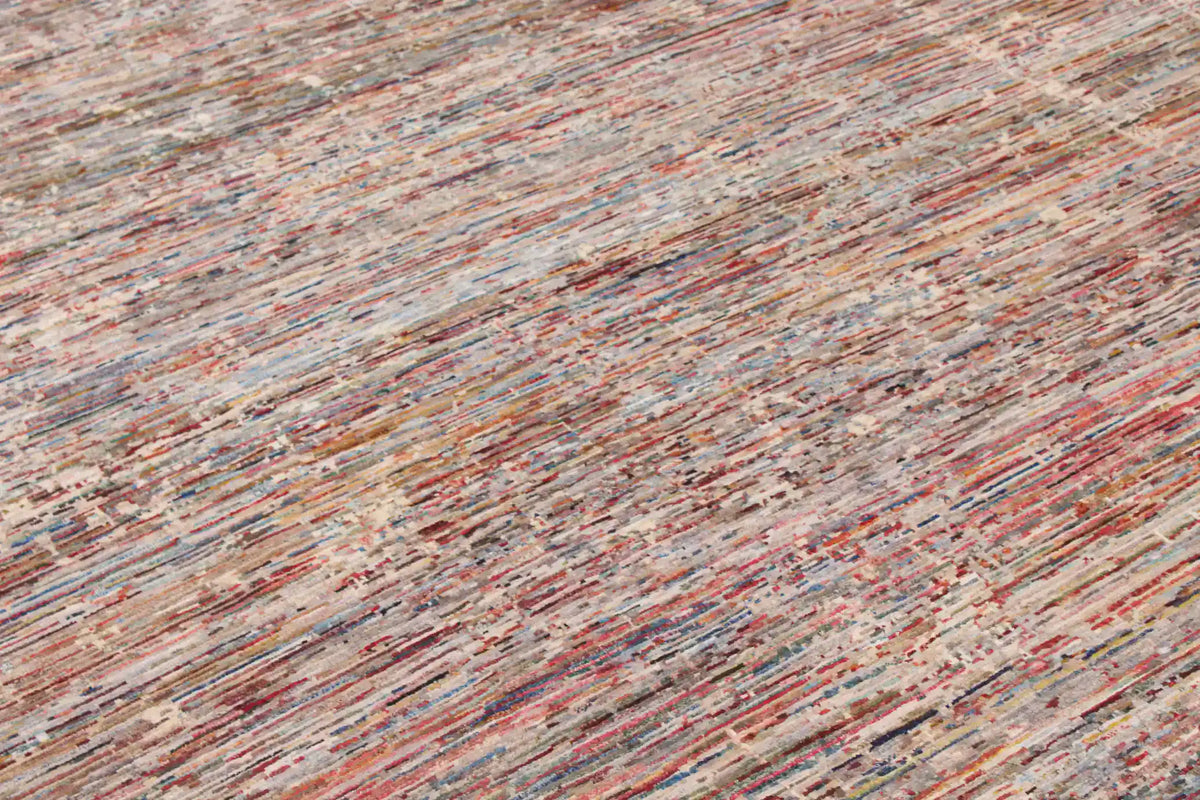 Dark Brown Berjasta Rug with Rust Lines, 364 × 254 cm, view 6.