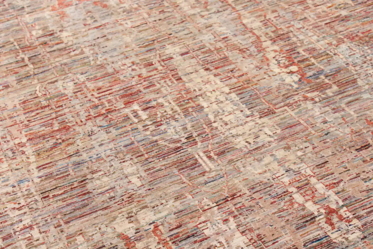 Rust & Cream Afghan Rug with Fine Vines, 360 × 275 cm, view 10.