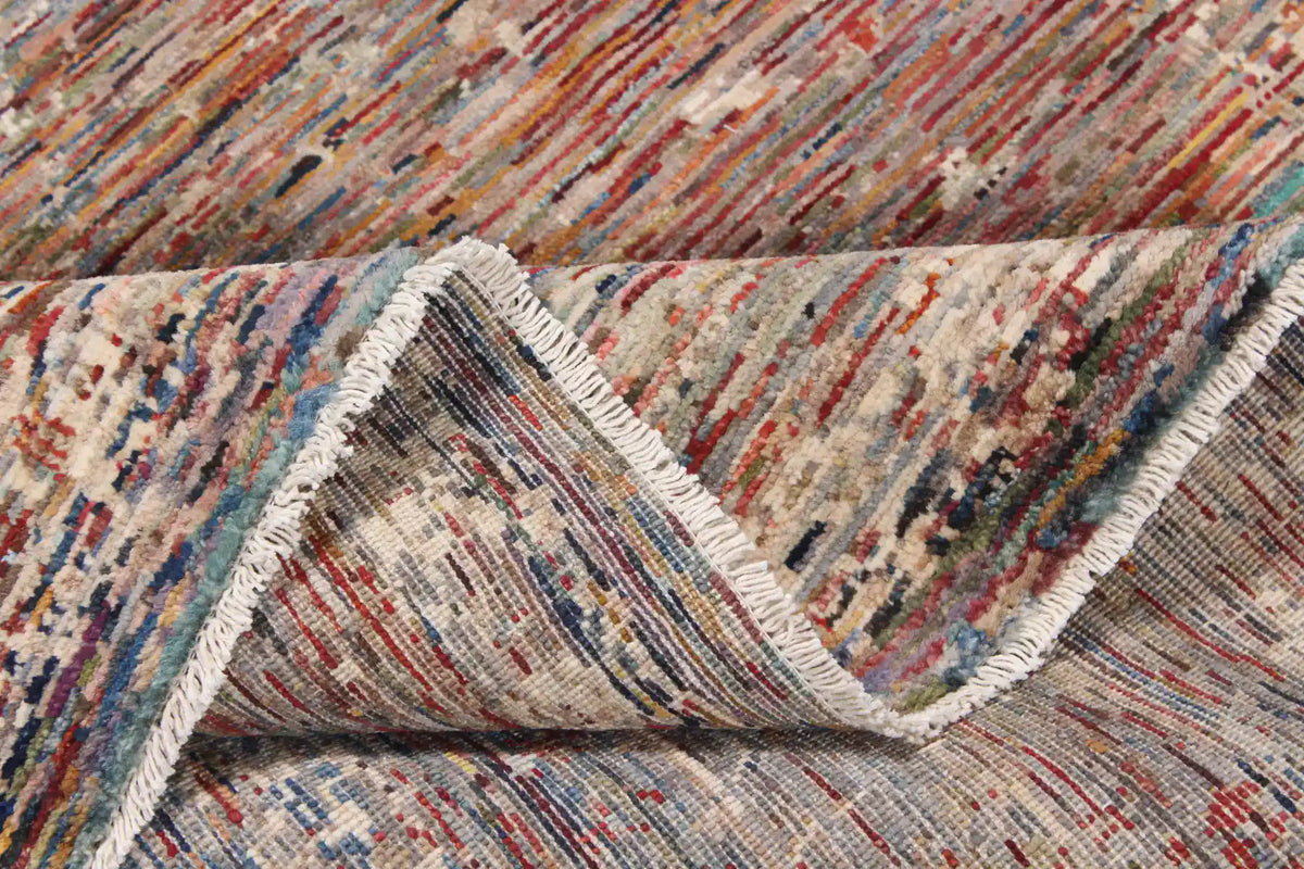 Brown Berjasta Rug with Fine Linear Detail, 360 × 252 cm, view 6.