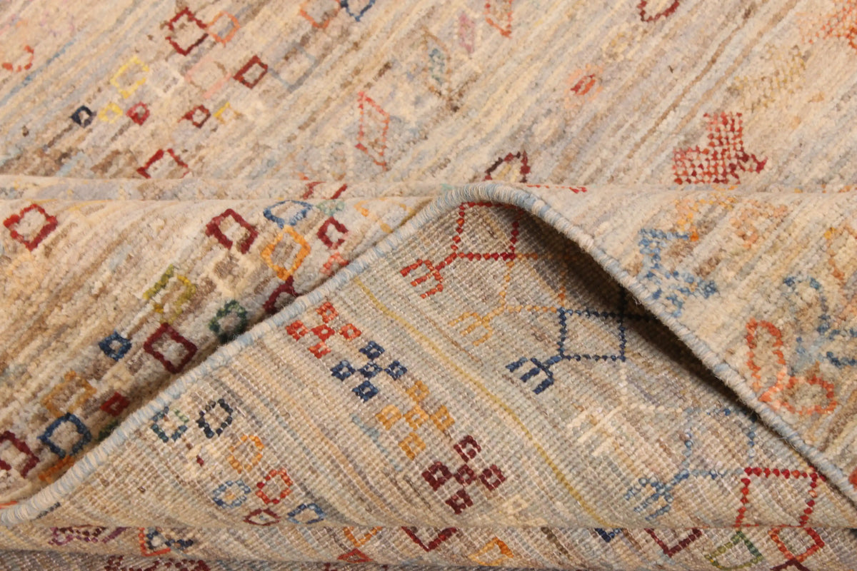 Beige Berjasta Rug with Fine Ornament Rows, 380 × 300 cm, view 7.