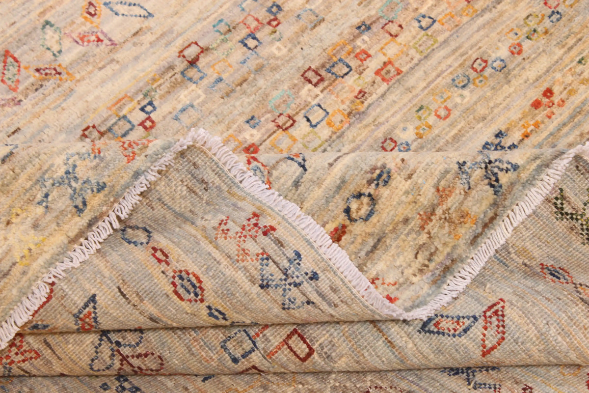 Beige Berjasta Rug with Fine Ornament Rows, 380 × 300 cm, view 8.