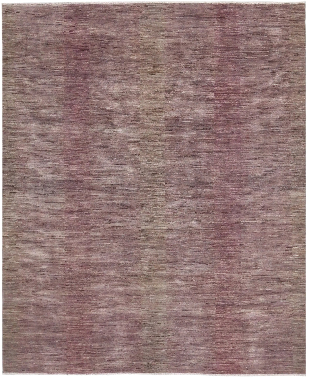 Mauve Wool Rug with Tonal Variation, 286 × 235 cm, overall view.