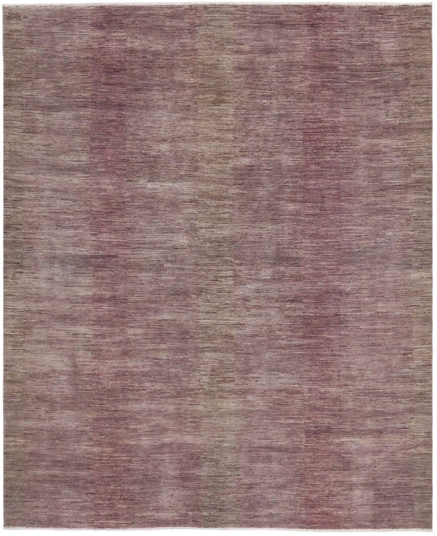 Mauve Wool Rug with Tonal Variation, 286 × 235 cm, overall view.