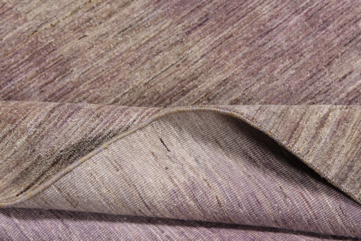 Mauve Wool Rug with Tonal Variation, 286 × 235 cm, view 7.