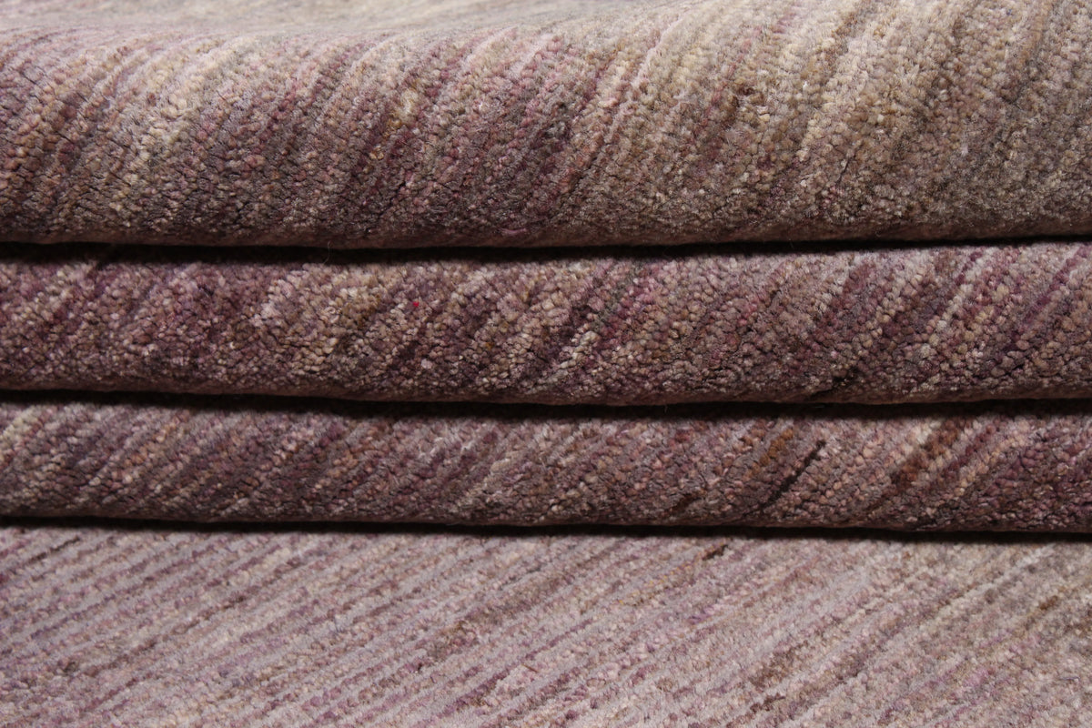 Mauve Wool Rug with Tonal Variation, 286 × 235 cm, view 9.