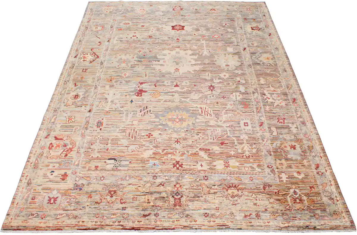 Rust & Cream Afghan Floral Rug, 340 × 250 cm, view 2.