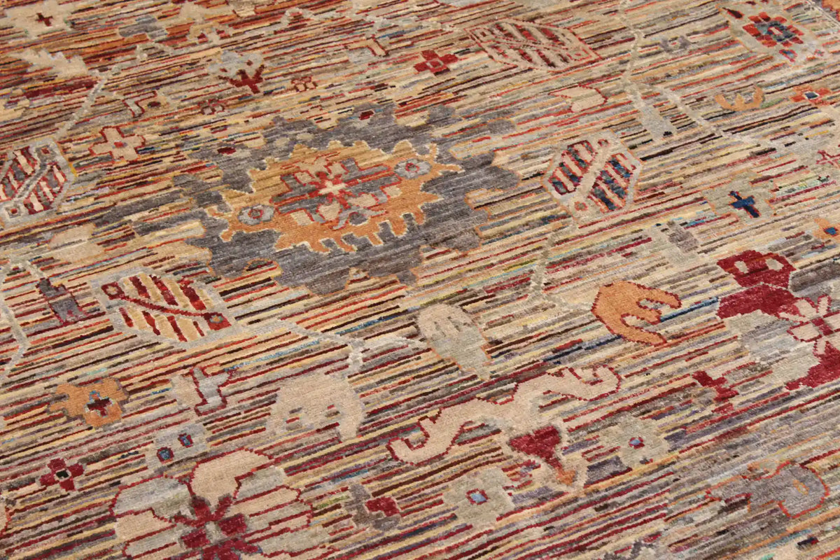 Rust & Cream Afghan Floral Rug, 340 × 250 cm, view 8.
