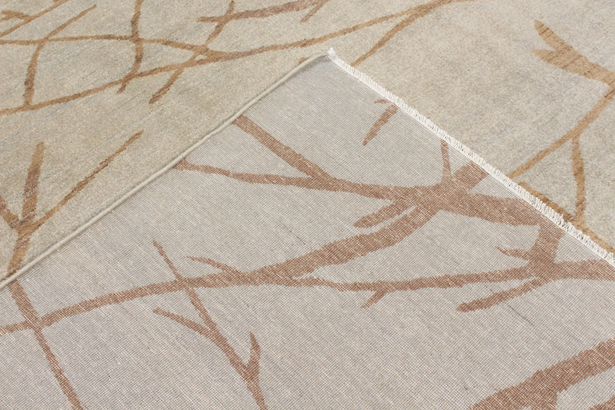 Beige Gabbeh Rug with Branch Motifs, 306 × 249 cm, view 5.