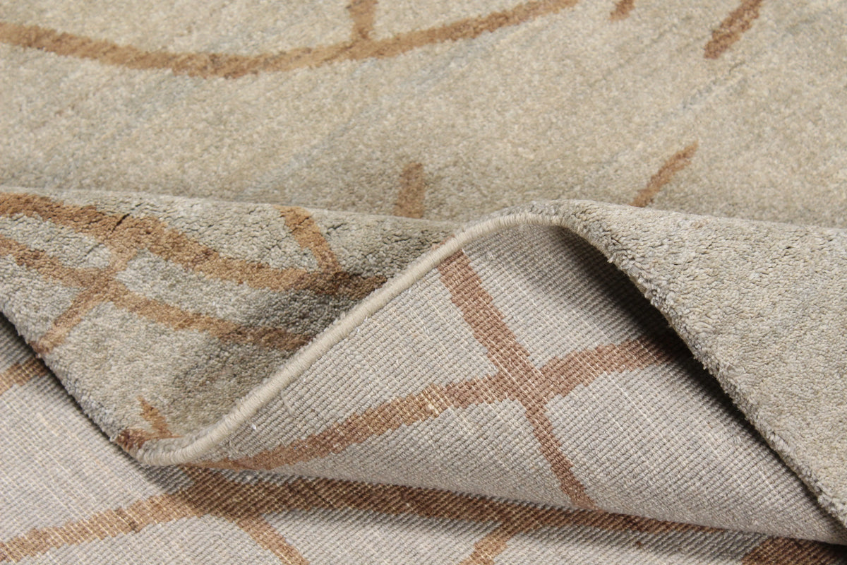 Beige Gabbeh Rug with Branch Motifs, 306 × 249 cm, view 7.