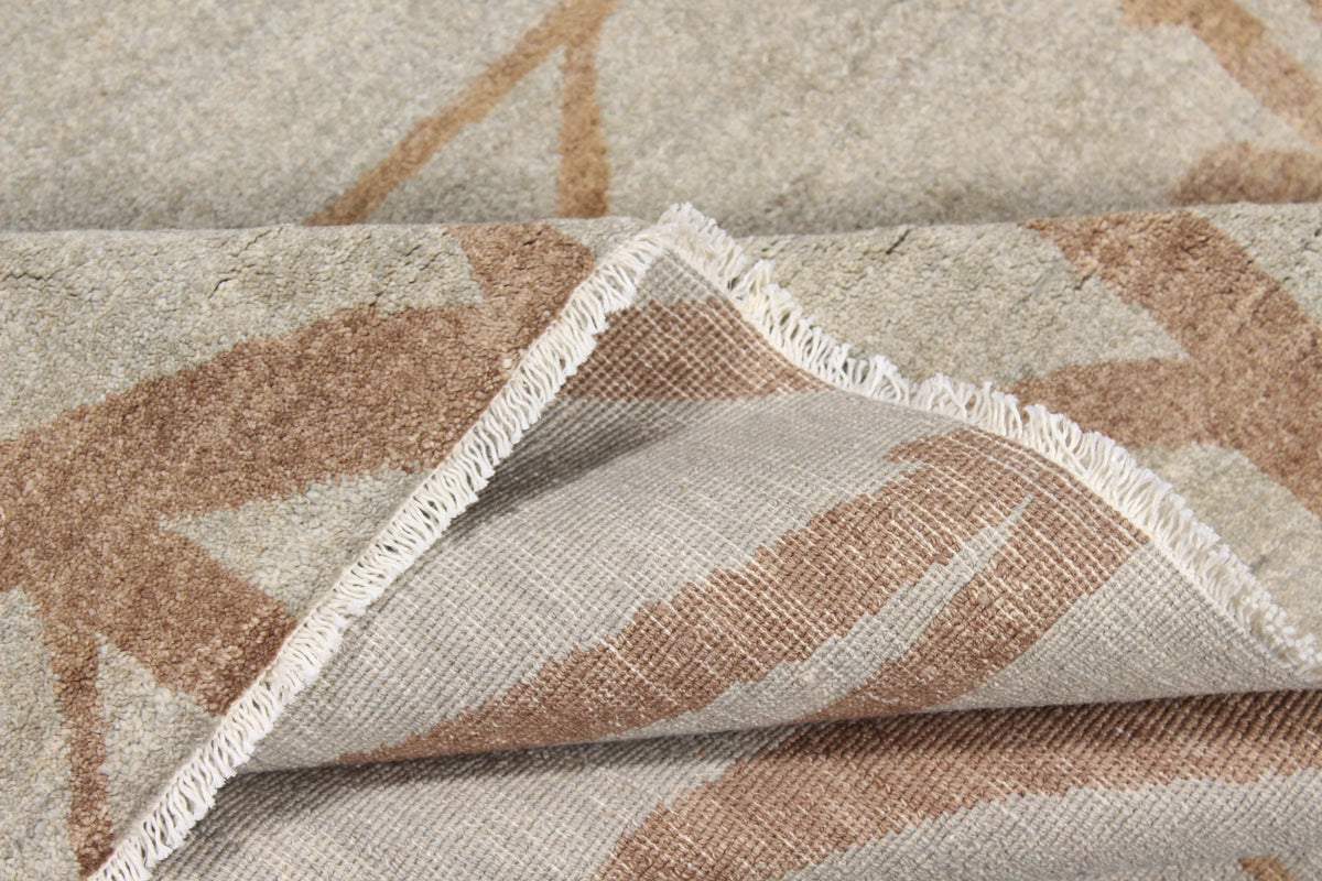 Beige Gabbeh Rug with Branch Motifs, 306 × 249 cm, view 8.
