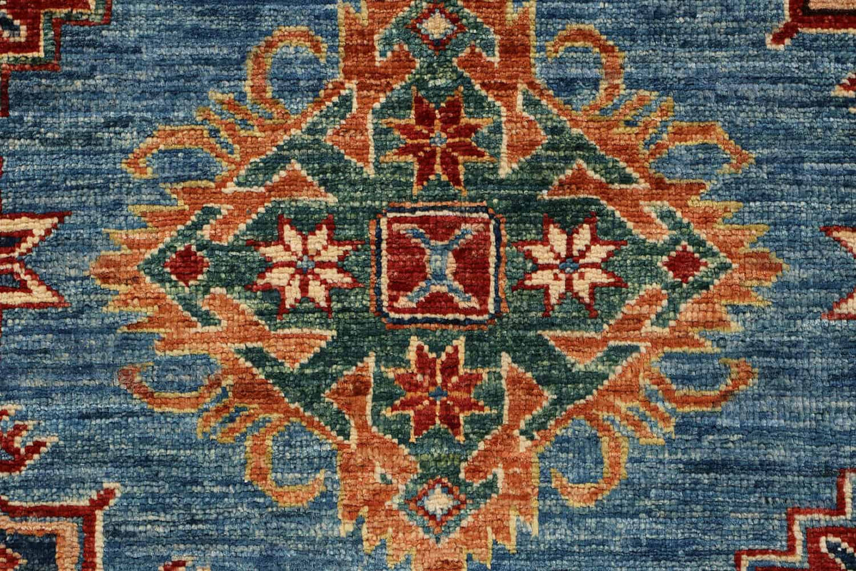 Steel Blue Super Kazak Rug, 316 × 256 cm, view 3.
