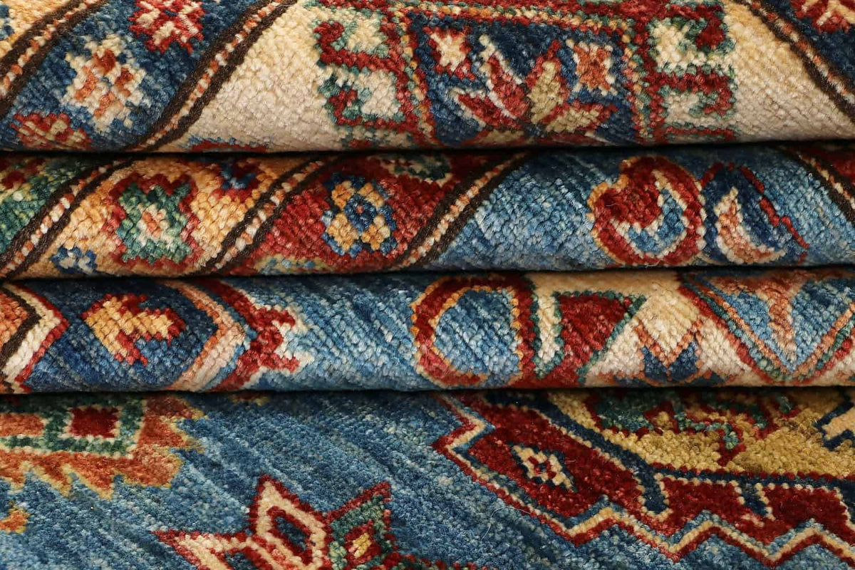 Steel Blue Super Kazak Rug, 316 × 256 cm, view 4.