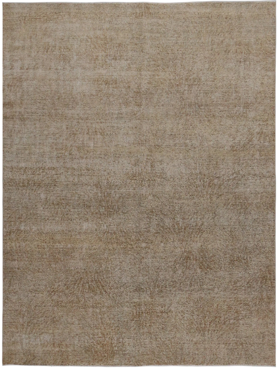 Greige Afghan Wool Rug with Fine Texture, 305 × 232 cm, overall view.