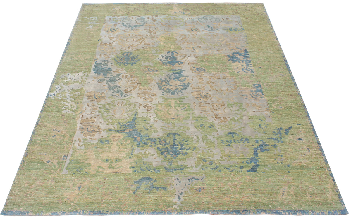 Green & Blue Afghan Medallion Rug, 298 × 242 cm, view 2.