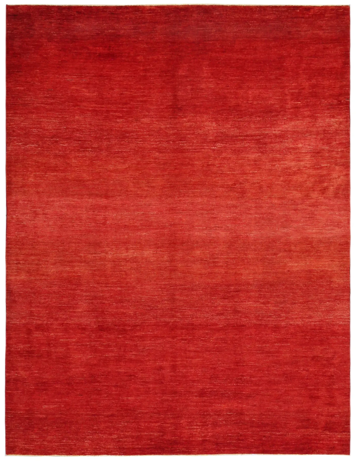 Red Afghan Wool Rug with Subtle Mottling, 322 × 246 cm, overall view.