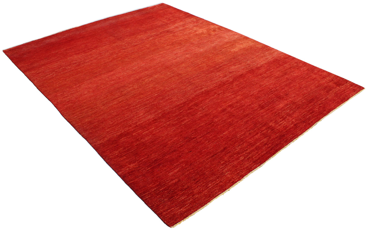 Red Afghan Wool Rug with Subtle Mottling, 322 × 246 cm, view 3.