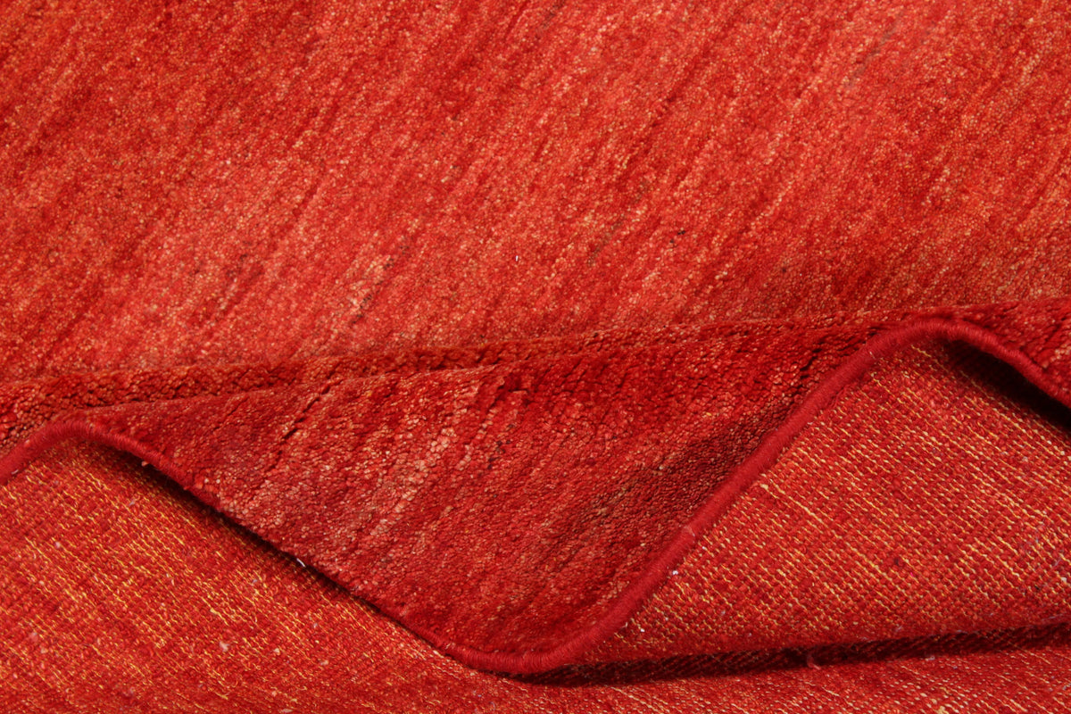 Red Afghan Wool Rug with Subtle Mottling, 322 × 246 cm, view 7.