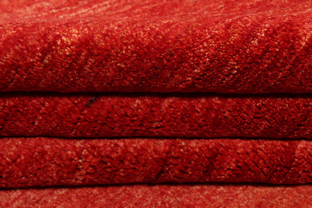 Red Afghan Wool Rug with Subtle Mottling, 322 × 246 cm, view 9.